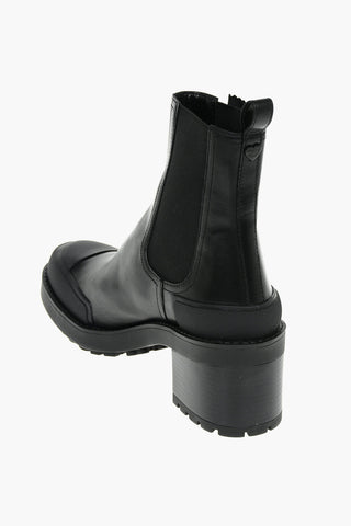 LOVE Leather Chelsea Boots with Size Zip Closure 7cm