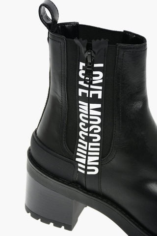 LOVE Leather Chelsea Boots with Size Zip Closure 7cm