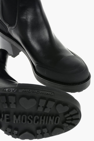 LOVE Leather Chelsea Boots with Size Zip Closure 7cm