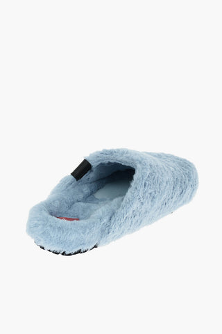 LOVE Solid Color Faux Fur Clogs
