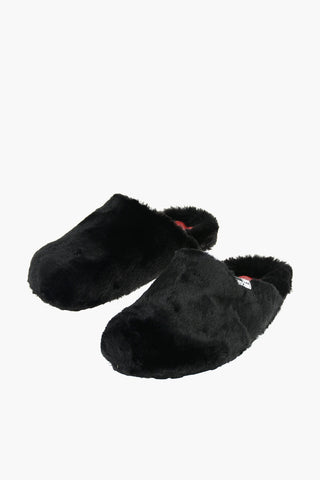 LOVE Faux Fur Sabot