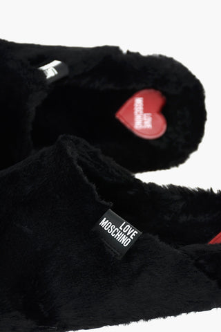 LOVE Faux Fur Sabot