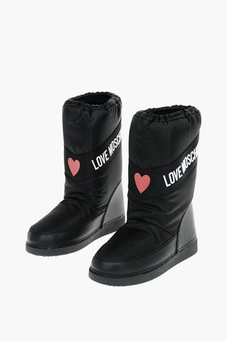 LOVE Contrasting Logo MoonBoot Boots