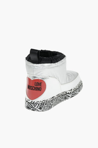 LOVE All Over Logo Sole MoonBoot Ankle Boots