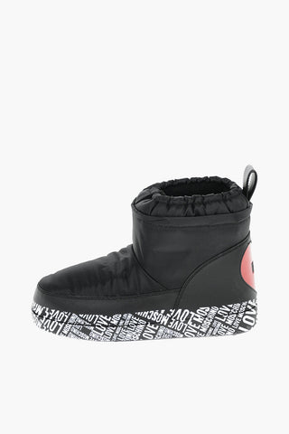 LOVE All Over Logo Sole MoonBoot Ankle Boots