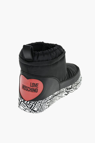 LOVE All Over Logo Sole MoonBoot Ankle Boots