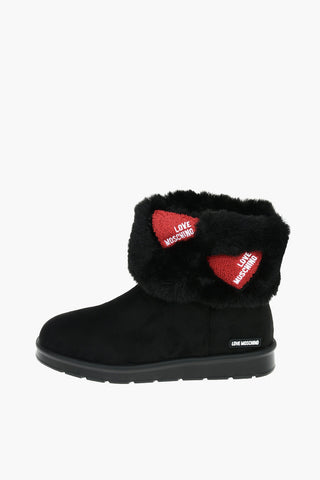 LOVE Faux Suede Leather Ankle Boots