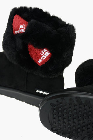 LOVE Faux Suede Leather Ankle Boots