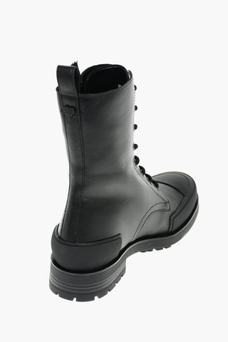 LOVE Faux Leather Ankle Boots with Side Logo
