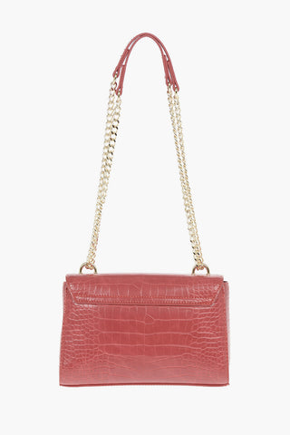 LOVE Faux Leather Crocodile Effect Crossbody Bag