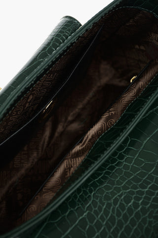 LOVE Faux Leather Crocodile Printed Hand Bag