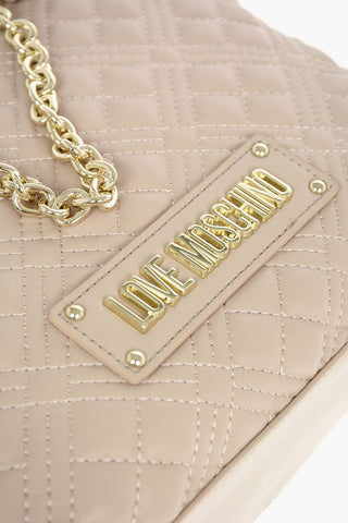 LOVE Faux Leather Quilted Hand Bag