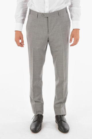 pinstriped center vent notch lapel ACADEMY 2-button suit