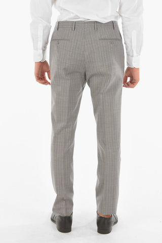 pinstriped center vent notch lapel ACADEMY 2-button suit