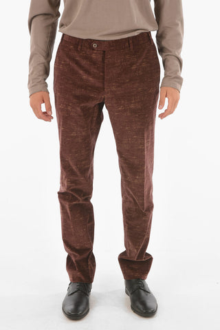 Double-breasted Velvet Suit with Flap Pockets