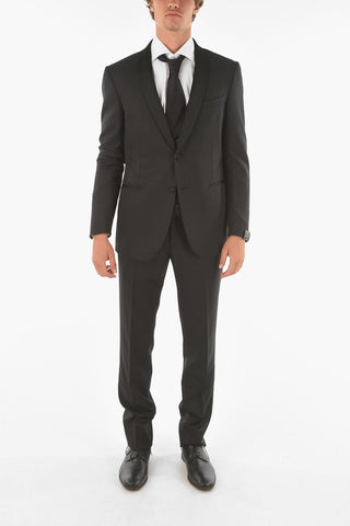 center vent shawl lapel CERIM.ACADEMY 3 piece waistcoat suit