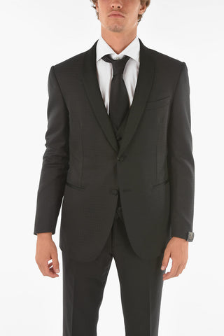 center vent shawl lapel CERIM.ACADEMY 3 piece waistcoat suit