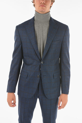 Abito GATE in Motivo a Quadri Windowpane con Revers Classico