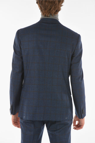 Abito GATE in Motivo a Quadri Windowpane con Revers Classico