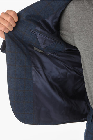 Abito GATE in Motivo a Quadri Windowpane con Revers Classico