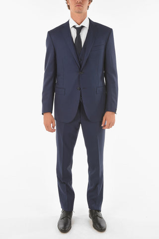 side vents notch lapel ACADEMY 3 piece waistcoat suit