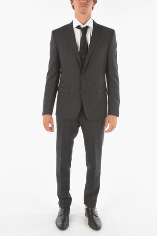 CC COLLECTION Virgin-wool RESET Suit with Peak Lapel