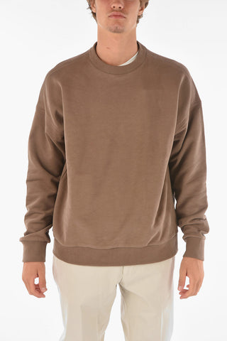 ZZEGNA Solid Color Crew-Neck Sweatshirt