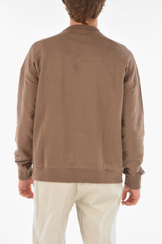 ZZEGNA Solid Color Crew-Neck Sweatshirt