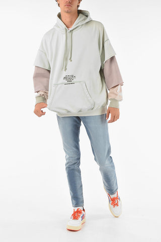 layered sleeve S-GRUBBER hoodie