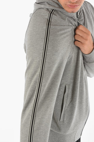 ZZEGNA Contrasting Side Band Hoodie