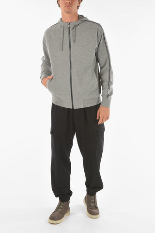 ZZEGNA Contrasting Side Band Hoodie