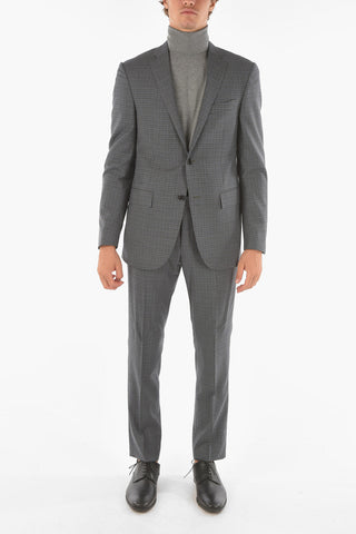 Graph Checkered ACADEMY Suit with Notch Lapel