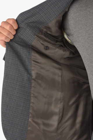 Graph Checkered ACADEMY Suit with Notch Lapel