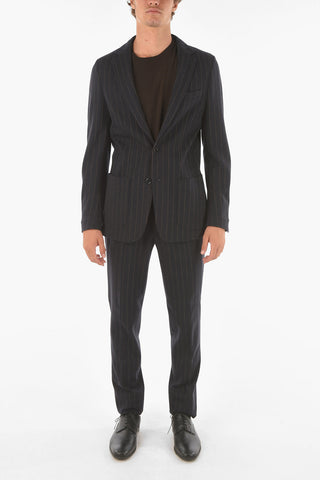 Pinstriped Virgin Wool 2-button Suit