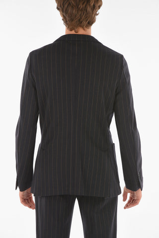 Pinstriped Virgin Wool 2-button Suit