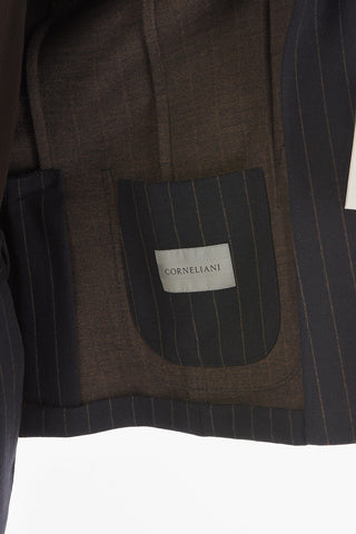 Pinstriped Virgin Wool 2-button Suit