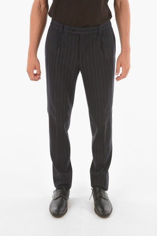 Pinstriped Virgin Wool 2-button Suit