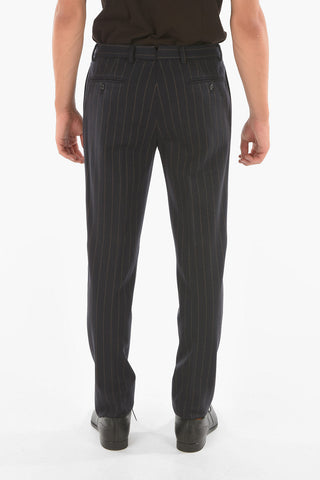 Pinstriped Virgin Wool 2-button Suit