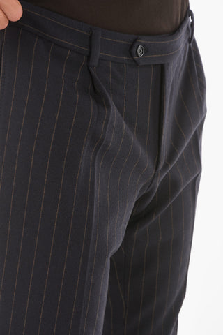 Pinstriped Virgin Wool 2-button Suit