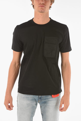 Crew Neck T-HAIM Nylon Breast-pocket T-Shirt