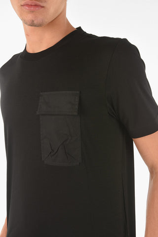 Crew Neck T-HAIM Nylon Breast-pocket T-Shirt