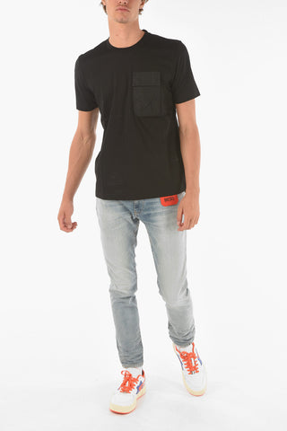 Crew Neck T-HAIM Nylon Breast-pocket T-Shirt
