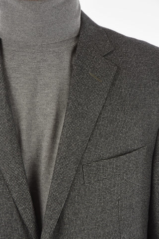 Minicheckered Virgin Wool ACADEMY Suit with Notch Lapel
