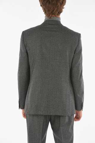 Minicheckered Virgin Wool ACADEMY Suit with Notch Lapel