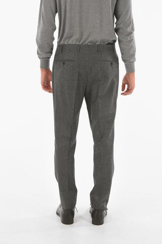 Minicheckered Virgin Wool ACADEMY Suit with Notch Lapel