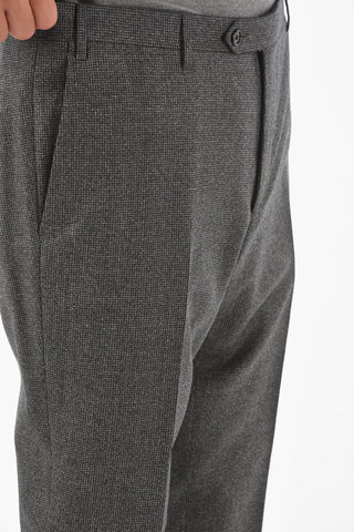 Minicheckered Virgin Wool ACADEMY Suit with Notch Lapel