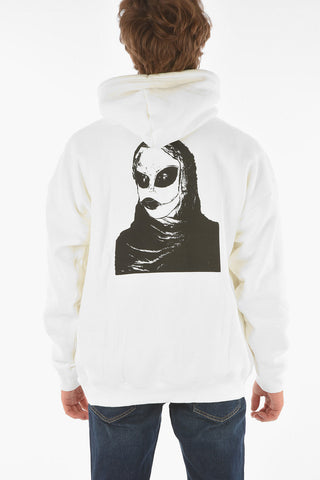 Printed S-UMMERIB Fleece Cotton Hoodie