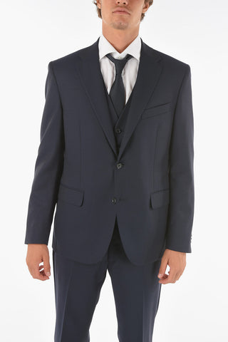 CC COLLECTION houndstooth side vents notch lapel RIGHT 3 piece waistcoat suit