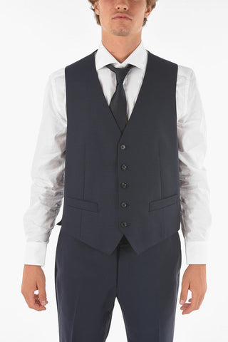 CC COLLECTION houndstooth side vents notch lapel RIGHT 3 piece waistcoat suit
