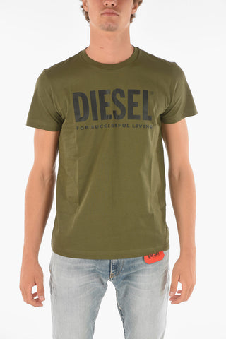 T-Shirt Slim Fit T-DIEGO con Logo Frontale